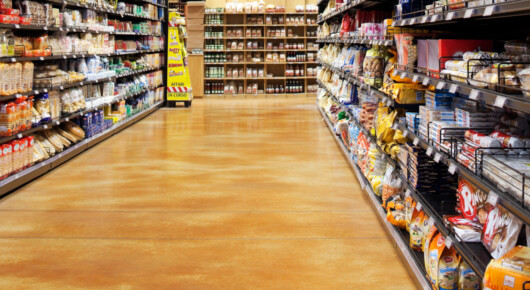 Duphill Decorative Floor in supermarket